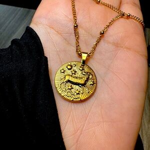 Taurus Zodiac Necklace, Taurus Jewelry, Stainless Steel Zodiac Jewelry